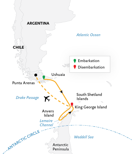 南极捷运：飞越德雷克海峡（船去飞回）