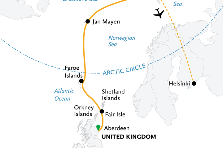 Arctic Saga: Exploring Spitsbergen via the Faroes and Jan Mayen (2025 Map)
