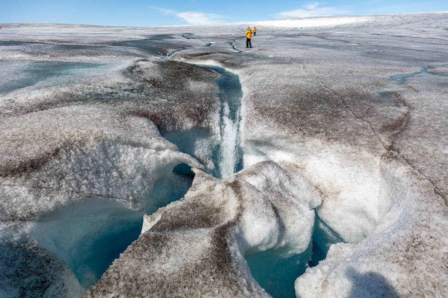 Guests on an Ice Sheet Experience in Greenland