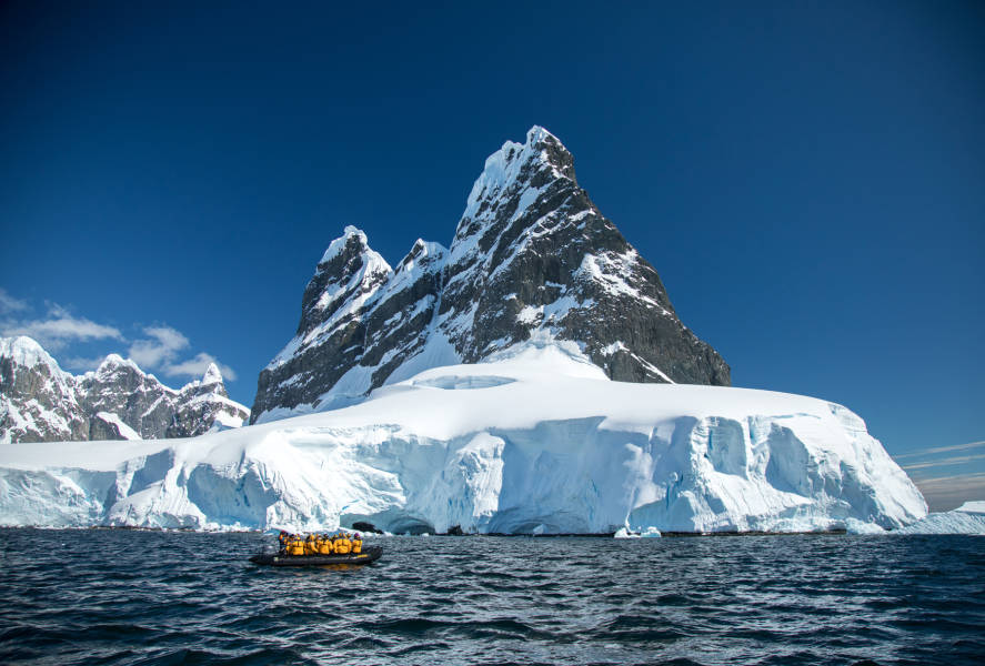 Zodiac cruising through Lemaire channel