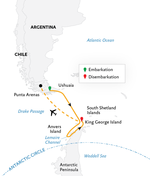 南极捷运：飞越德雷克海峡（船去飞回）
