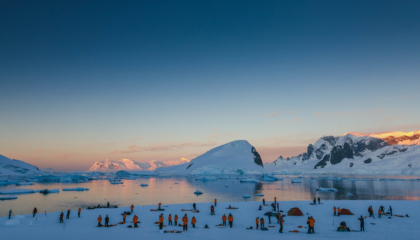 Camping in the Antarctic